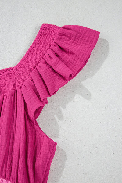 Vivid Tiered Ruffle Mini Dress