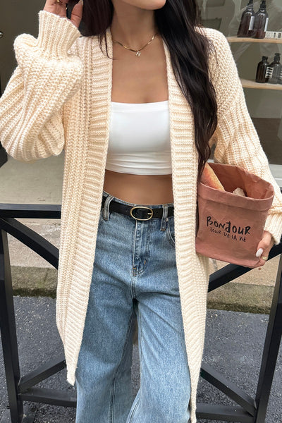 Weekend Comfort Chunky Rib Cardigan