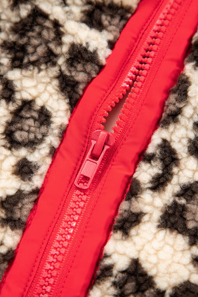 Wild Ember Leopard Zip-Up Sweatshirt — supplier product-only image