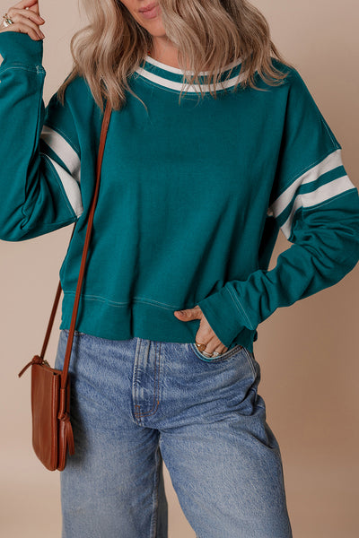 Evergreen Varsity Stripe Sweatshirt