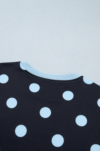 Dot Parade Patchwork Sweatshirt — supplier product-only image