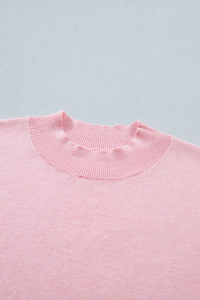 Pink Ribbon Wavy Trim Sweater — supplier product image