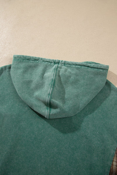 Pine Grove Plaid-Sleeve Cotton Hoodie — supplier product-only image