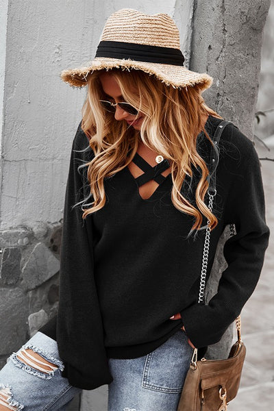 Crossed Front Sweater