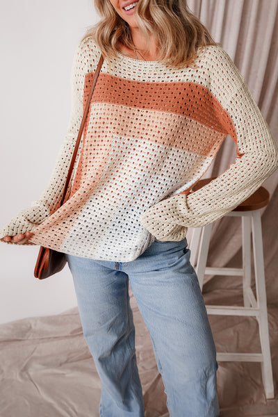 Sunset Glow Crochet Pullover