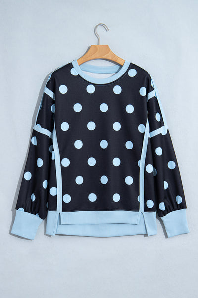 Dot Parade Patchwork Sweatshirt — supplier product-only image