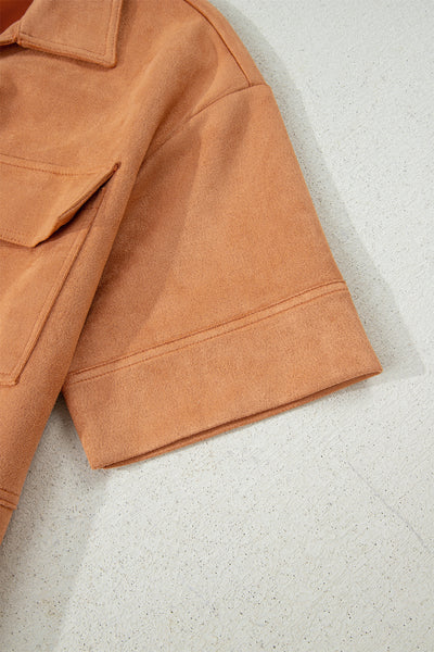 Saffron Suede Shift Dress — supplier product image