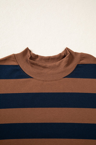 Latte Lane Striped Mock-Neck Sweatshirt — supplier product-only image