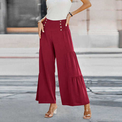 Buttoned Bliss Wide Leg Palazzos | Pants - Women's | bottoms, new arrival, New Arrivals, pant, pants | Elings