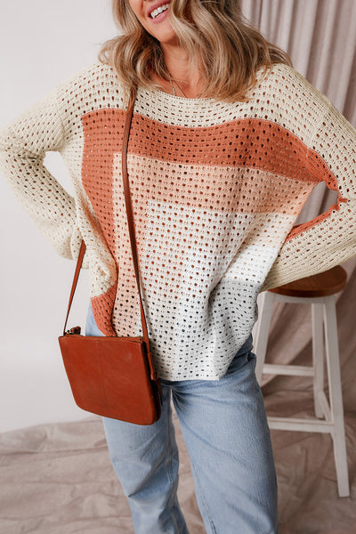Sunset Glow Crochet Pullover
