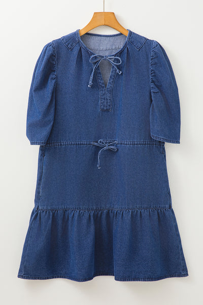 Indigo Ease Denim Mini Dress — supplier product image