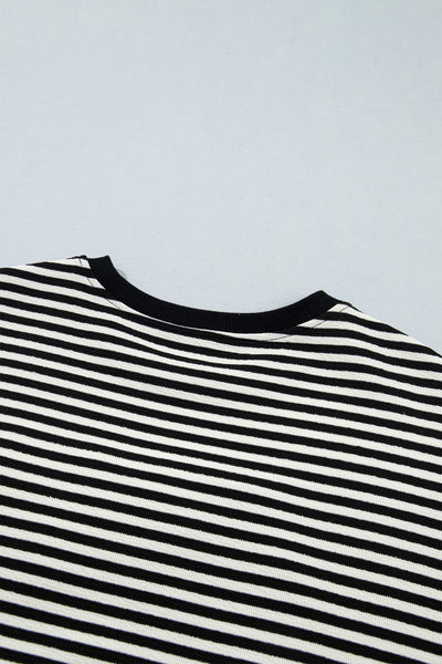 Bow After Dark Striped Sweatshirt — supplier product-only image