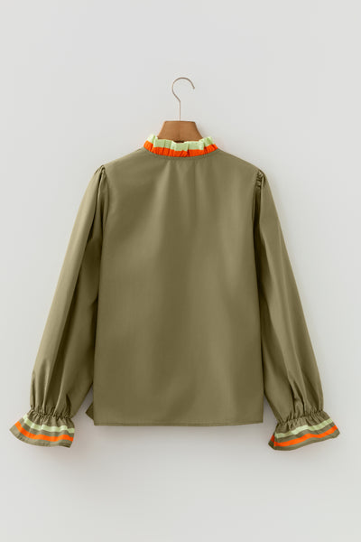 Clover Stripe Ruffle Blouse ? supplier product image