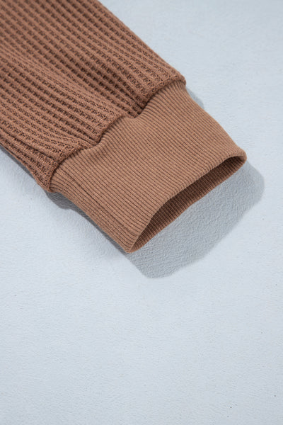 Camo Cabin Waffle-Trim Hoodie — supplier product-only image