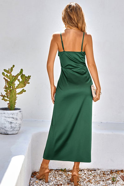 Draped Front Strappy Party Dress