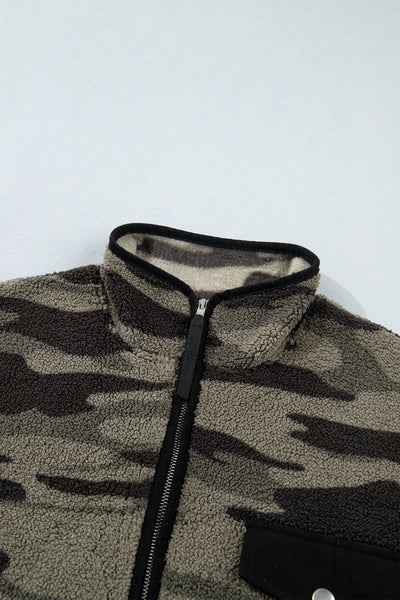 Trail Mix Camo Half-Zip Fleece Sweatshirt — supplier product-only image