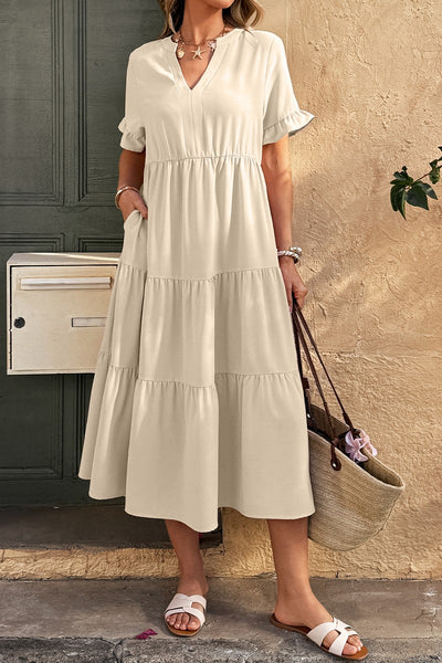 Sunset Stroll Tiered Midi Dress