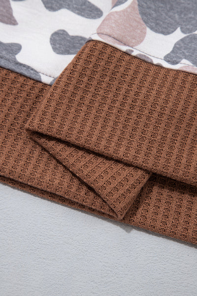 Camo Cabin Waffle-Trim Hoodie — supplier product-only image