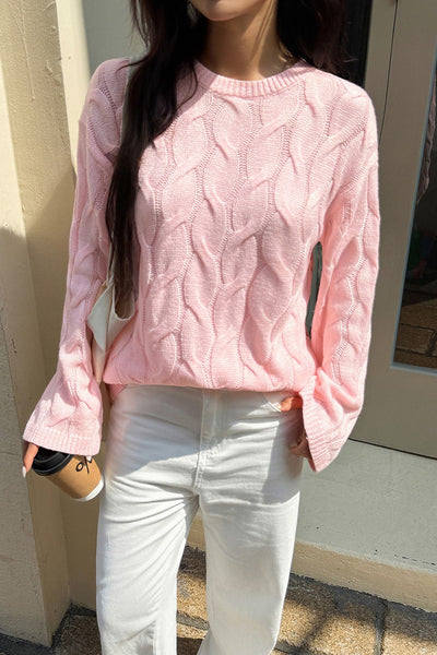 Cozy Waves Cable Knit Sweater