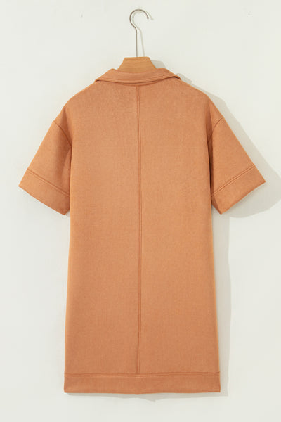 Saffron Suede Shift Dress — supplier product image