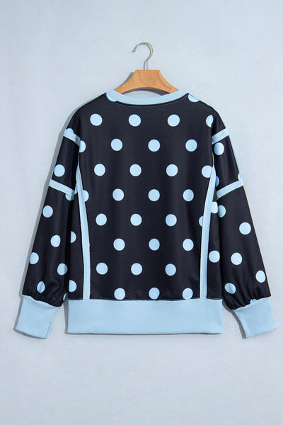 Dot Parade Patchwork Sweatshirt — supplier product-only image