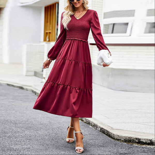 Everly Grace Smocked Tiered Midi Dress