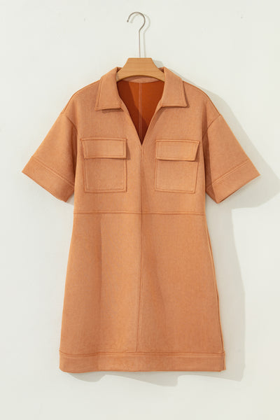 Saffron Suede Shift Dress — supplier product image