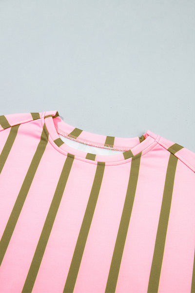 Meadowline Stripe Relaxed Sweatshirt — supplier product-only image