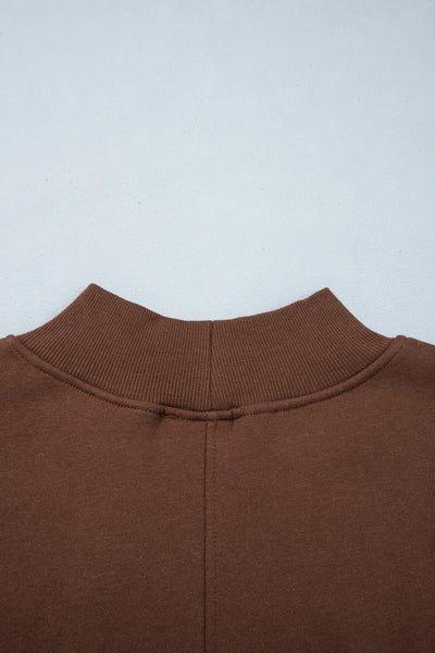 Coffeehouse Split-Hem Mock Neck Sweatshirt — supplier product-only image