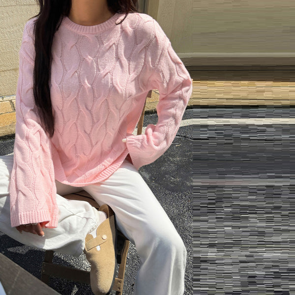 Cozy Waves Cable Knit Sweater