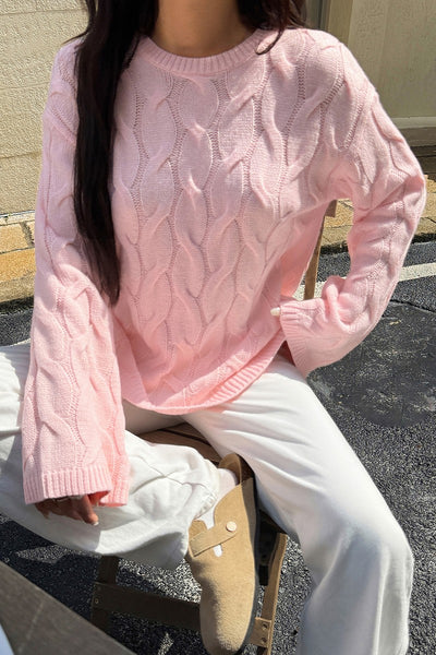 Cozy Waves Cable Knit Sweater