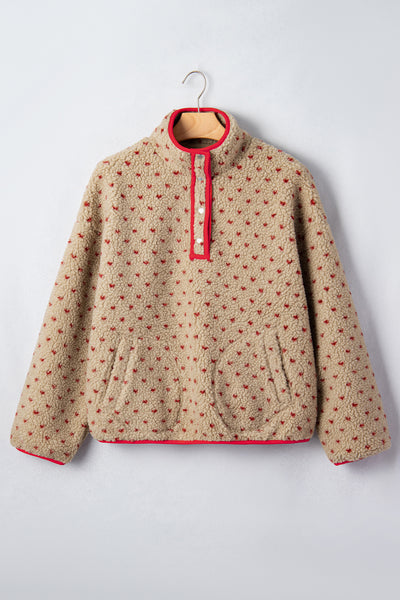 Heartline Contrast Fleece Sweatshirt — supplier product-only image