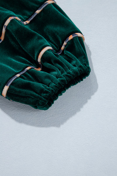 Woodland Velvet Leopard-Trim Dress — supplier product-only image