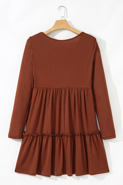 Cinnamon Spice Tiered Babydoll Dress