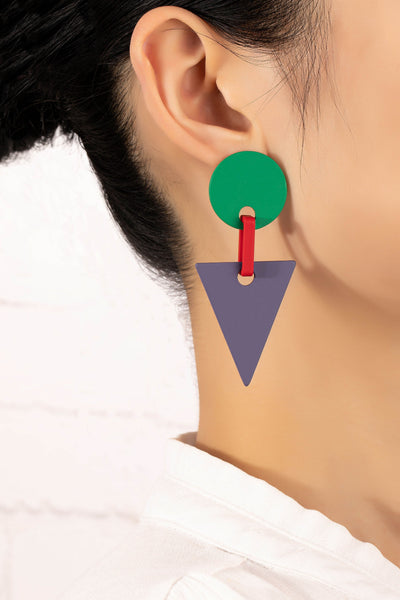Geo Pop Color Drop Earrings