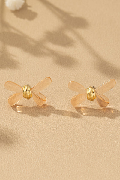 Pretty in Pink Bow Studs