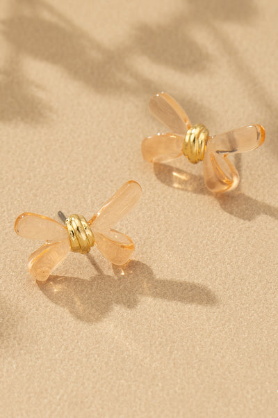 Pretty in Pink Bow Studs