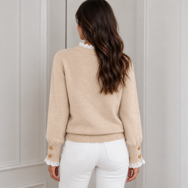 Moonlit Lace Whisper Knit Sweater