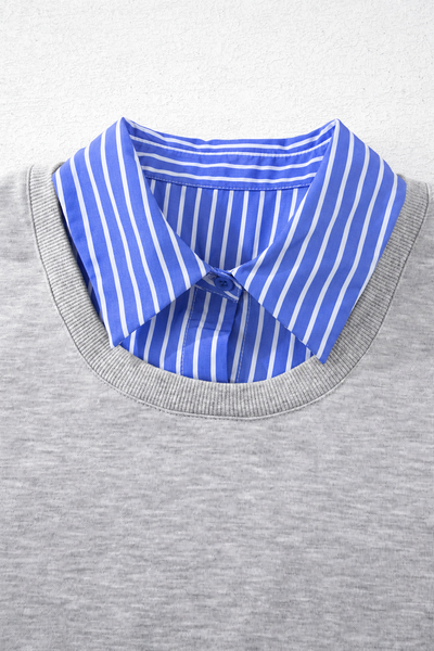 Preppy Hour Layered-Collar Sweatshirt