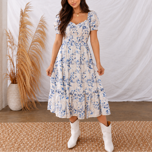 Bluebell Romance Floral Midi Dress