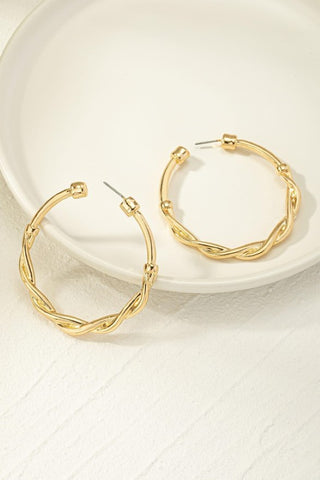 Twisted wire hoop earrings | Accessories | accessories, drop earrings, earrings, gold, ornate, very carrot | Very Carrot