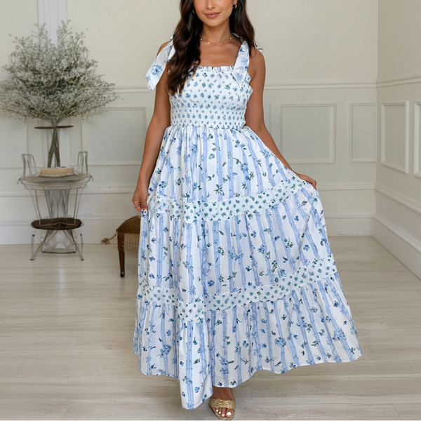 Bluebell Breeze Tiered Maxi Dress
