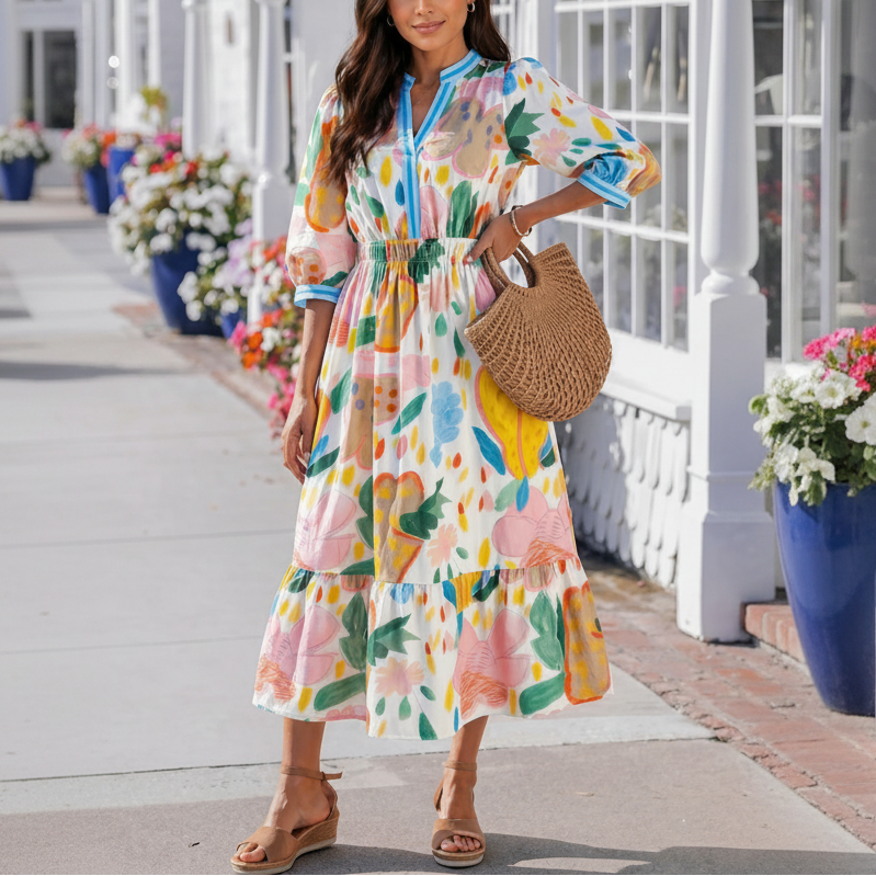Sunlit Garden Breeze Midi Dress – Love, Kuza