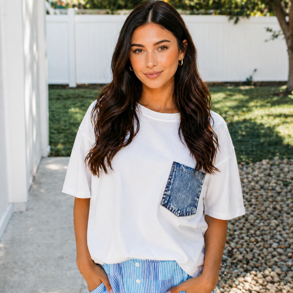 Denim Pocket Tee