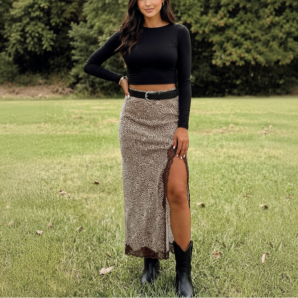 Wild Whisper Lace Maxi Skirt