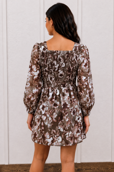 Mocha Meadow Bloom Dress
