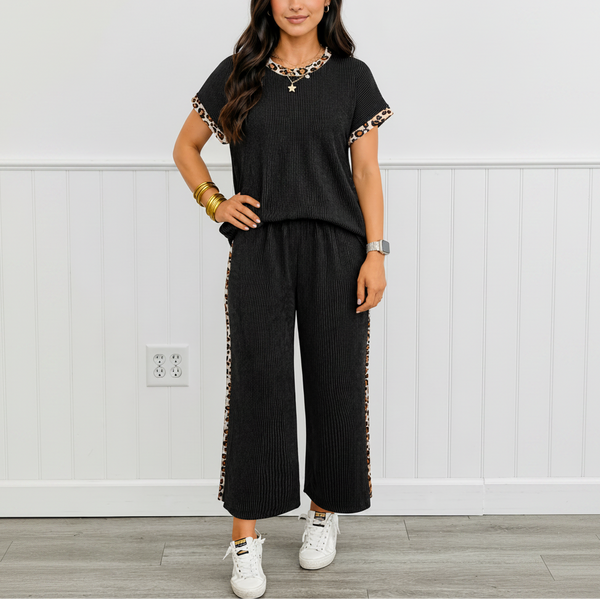 Wild Rhythm Ribbed Lounge Set