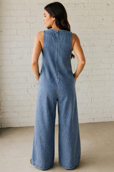 Blue Ridge Wanderer Denim Jumpsuit