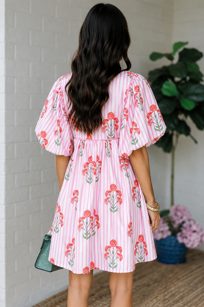 Blush Garden Stroll Babydoll Dress
