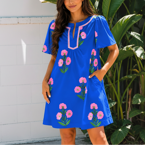 Bloom & Breeze Floral Shift Dress
